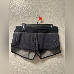 Lululemon low rise speed up shorts size 8. A51